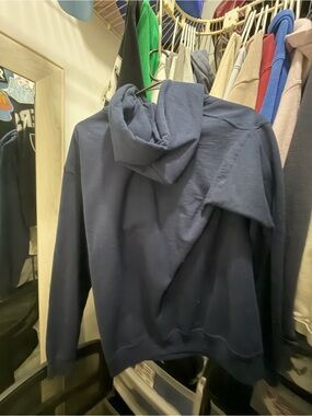 Navy Blue Hooded Sweatshirt